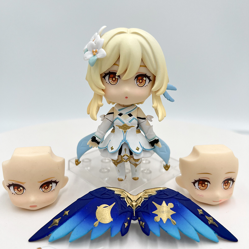 Miniatures Toys #1718 Genshin Impact Traveler/Lumine Anime Figure #1717 Genshin Impact Aether Action Figure Adult Collection Mod