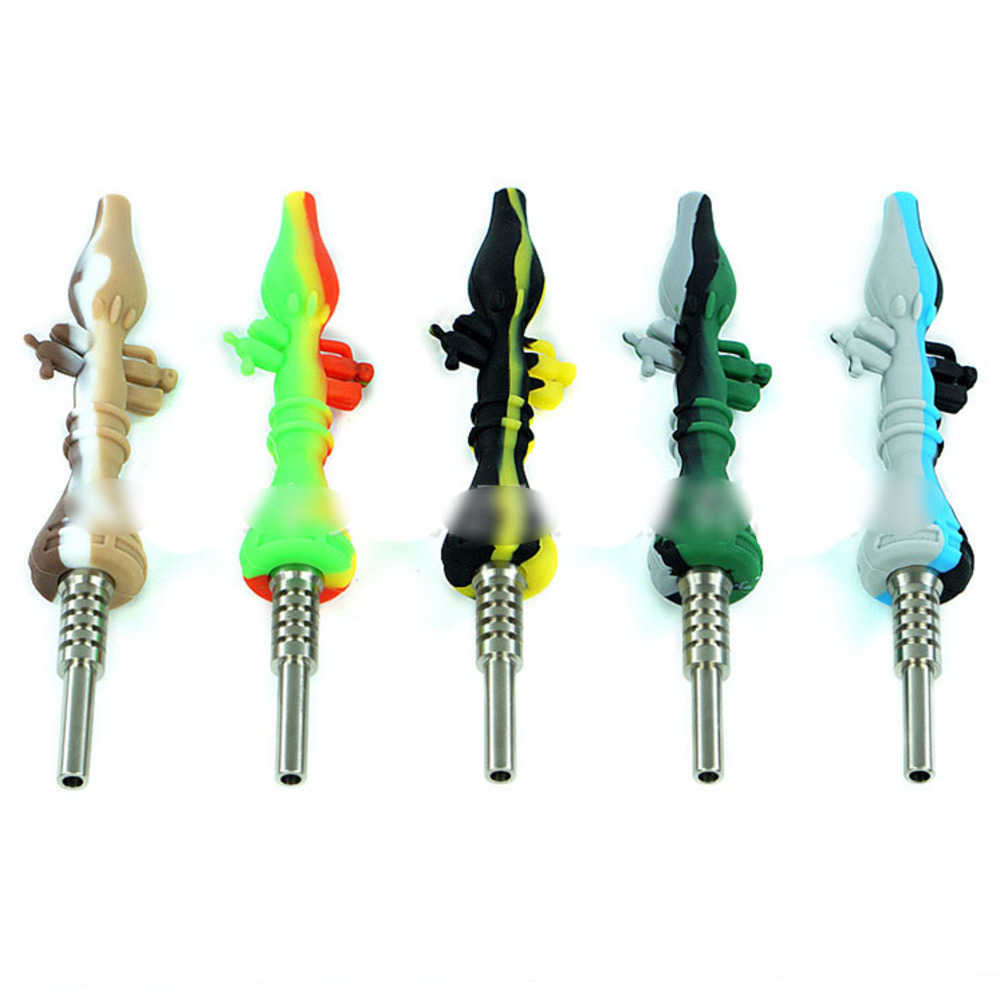 Smoking Pipes Silicone NC Nector collector kit dab straw with Titanium Tip and Clip for Wax Dabber glass pipe smoke accessories
Smoking Pipes Silicone NC Nector collector kit dab straw with Titanium Tip and Clip for Wax Dabber glass pipe smoke accessories