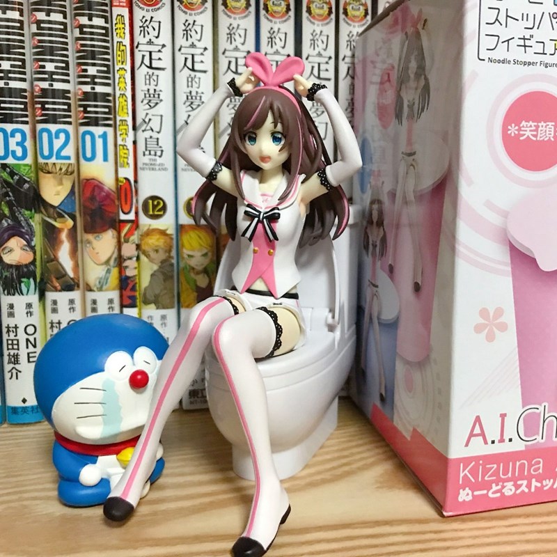 Decompression Toy 13cm Virtual Idol Anime Figure A.I.Channel Sitting Action Figure PVC Pressed Noodles Ornaments Adult Model Doll Collection