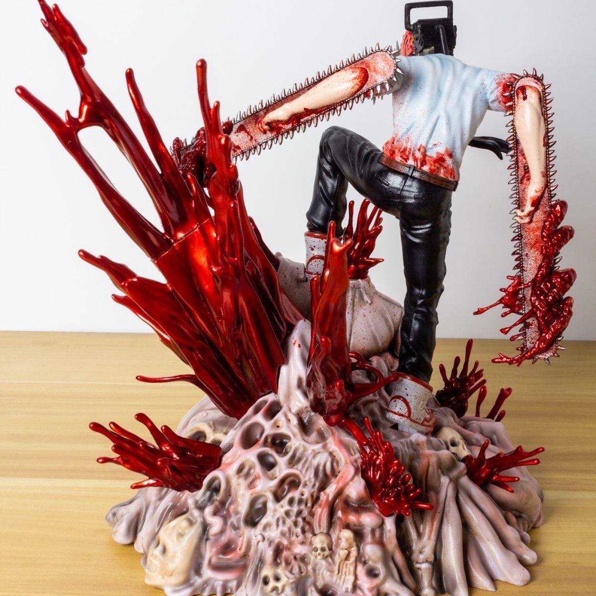 Decompression Toy 30cm Chainsaw Man Denji Pochita Figure Denji Power Action Figurines Chainsawman Scene Model Adult Statue Doll Toy Anime Gi