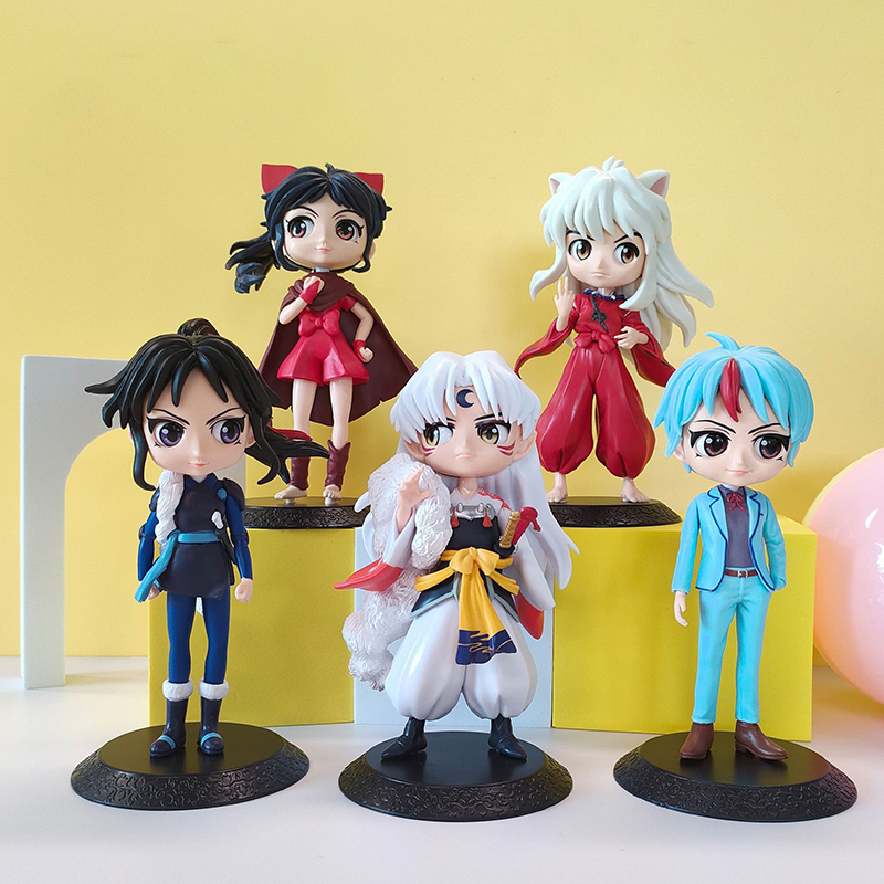 Toy 16cm Inuyasha Anime Figure Sesshoumaru/Setsuna/Moroha/Higurashi Towa Action Figure Adult Collection Model Doll Toys Gifts