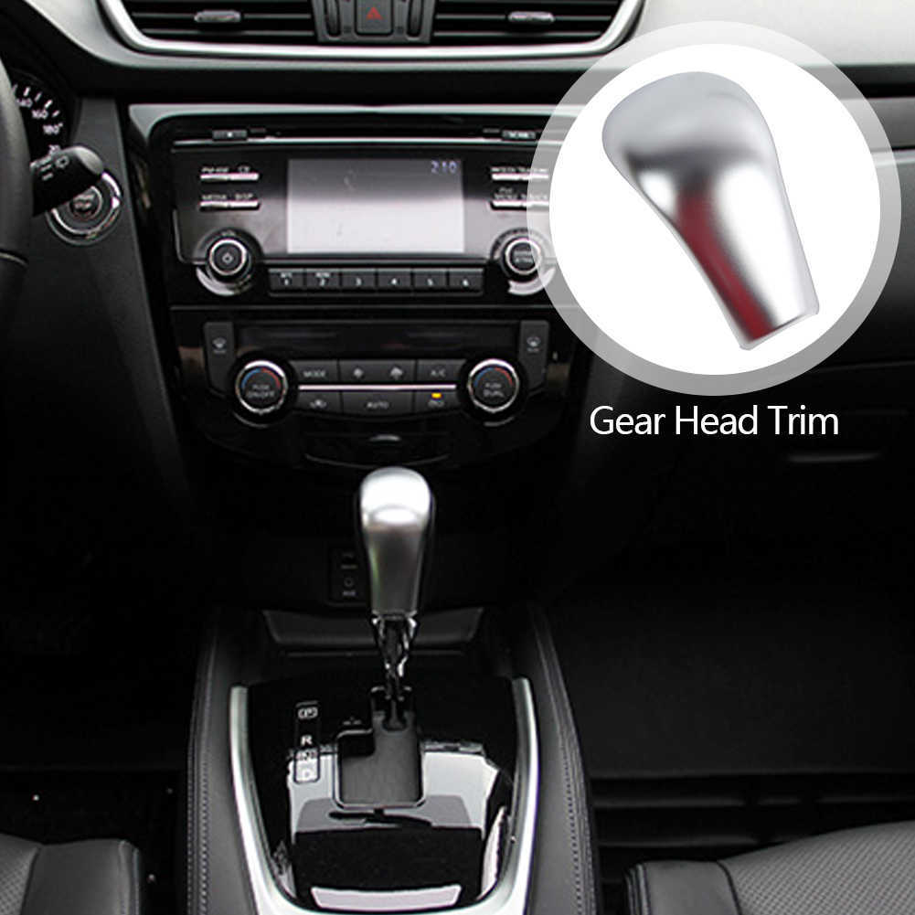 Car Gear Head Trim for Nissan X-trail XTrail T32 Rogue 2014-2020 Car Gear Head Shift Knob Cover Gear Shift Handle Ball Collars
