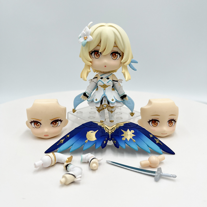 Miniatures Toys #1718 Genshin Impact Traveler/Lumine Anime Figure #1717 Genshin Impact Aether Action Figure Adult Collection Mod