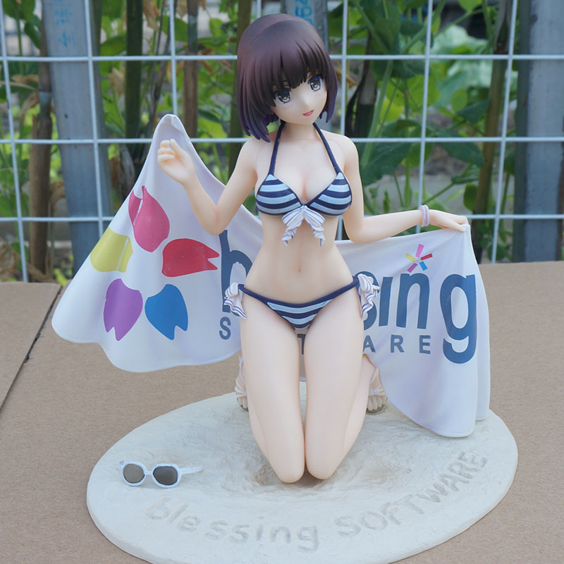 Miniatures Toys 18cm Anime Figure How to Raise A Boring Girlfriend Kato Megumi Swimsuit Ver. PVC Action Figure Hentai figure Toy Brinquedos