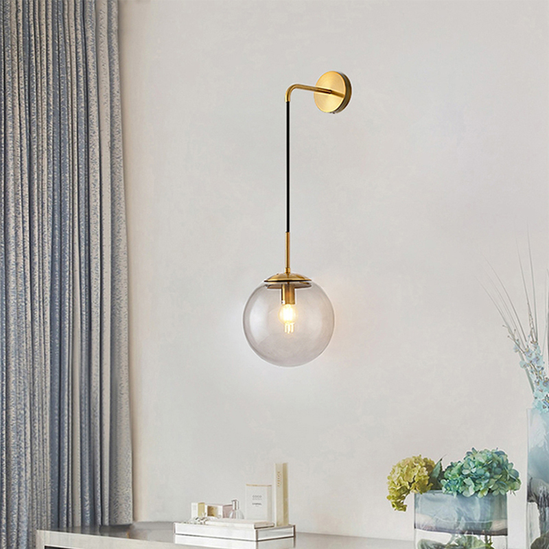 Retro wall lamp modern glass ball bedroom E27 lamp restaurant aisle corridor bar cafe Lights
Retro wall lamp modern glass ball bedroom E27 lamp restaurant aisle corridor bar cafe Lights