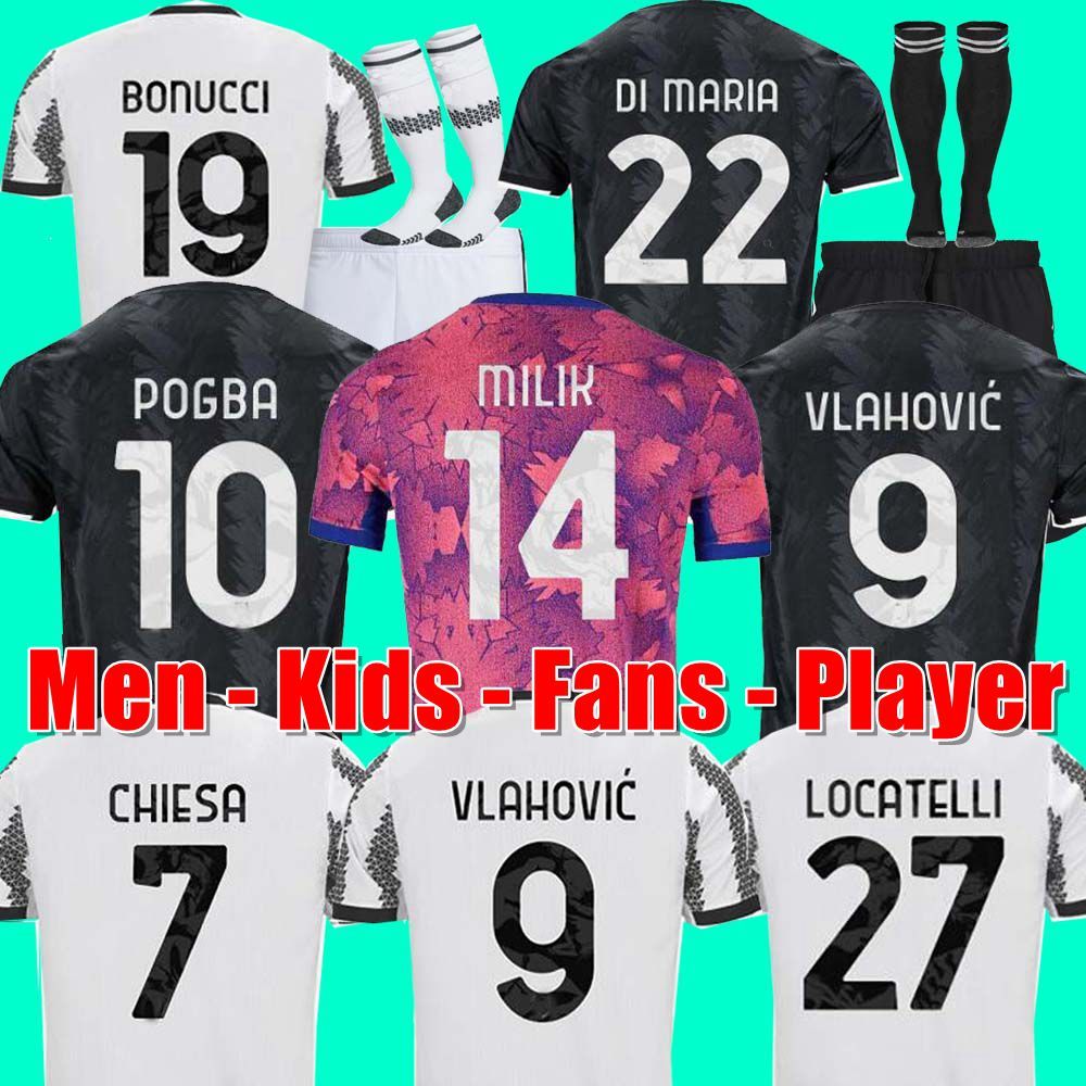 22 23 VLAHOVIC CHIESA MILIK soccer jerseys 2022 2023 POGBA men kids kit set BONUCCI football shirts kit MCKENNIE DI MARIA uniform socks Juventus, Away aldult player
22 23 VLAHOVIC CHIESA MILIK soccer jerseys 2022 2023 POGBA men kids kit set BONUCCI football shirts kit MCKENNIE DI MARIA uniform socks Juventus, Away aldult player