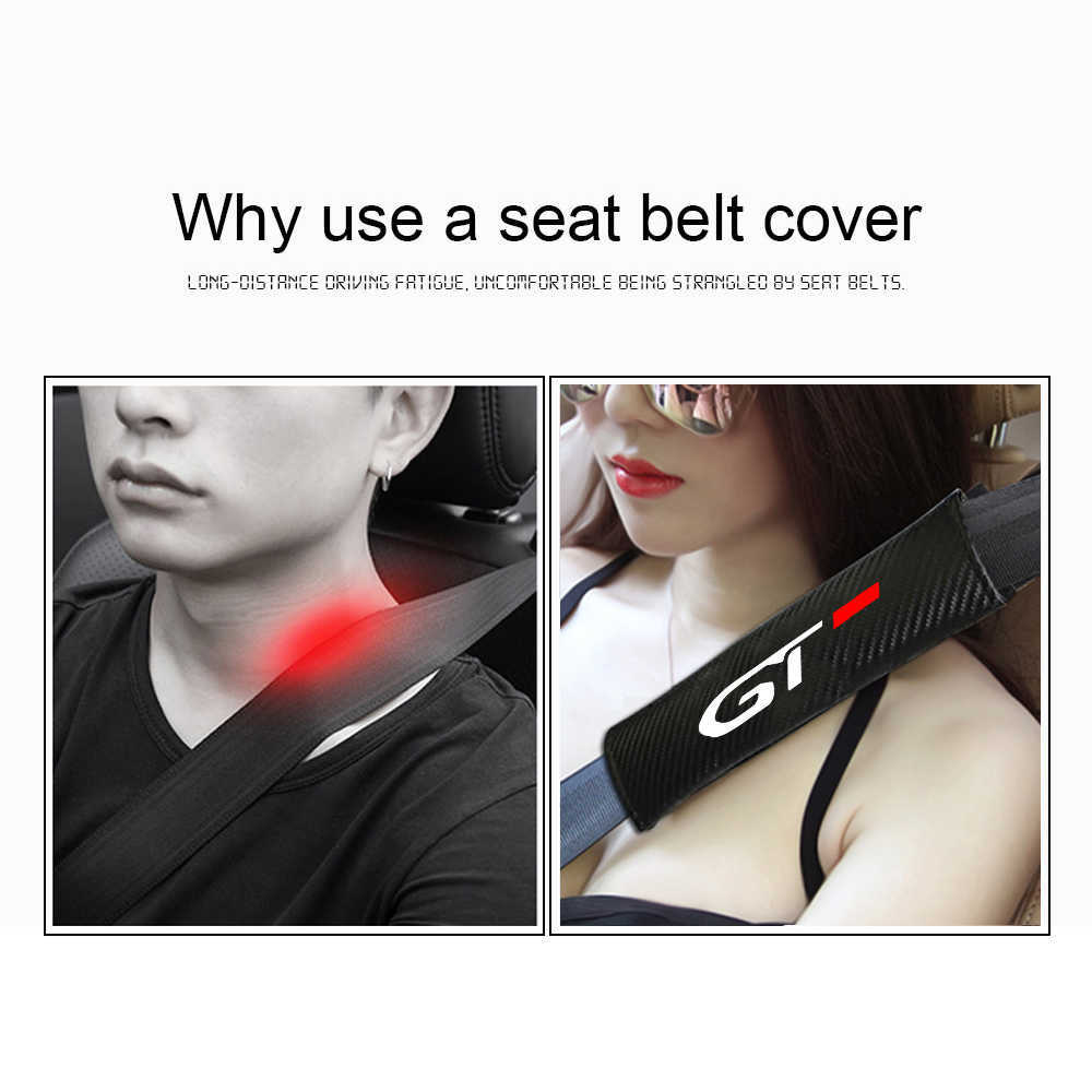 2pcs Car seat belt Protect the shoulders Car decoration car accessories for Peugeot gt gti gtline 508 5008 3008 208 2008 308