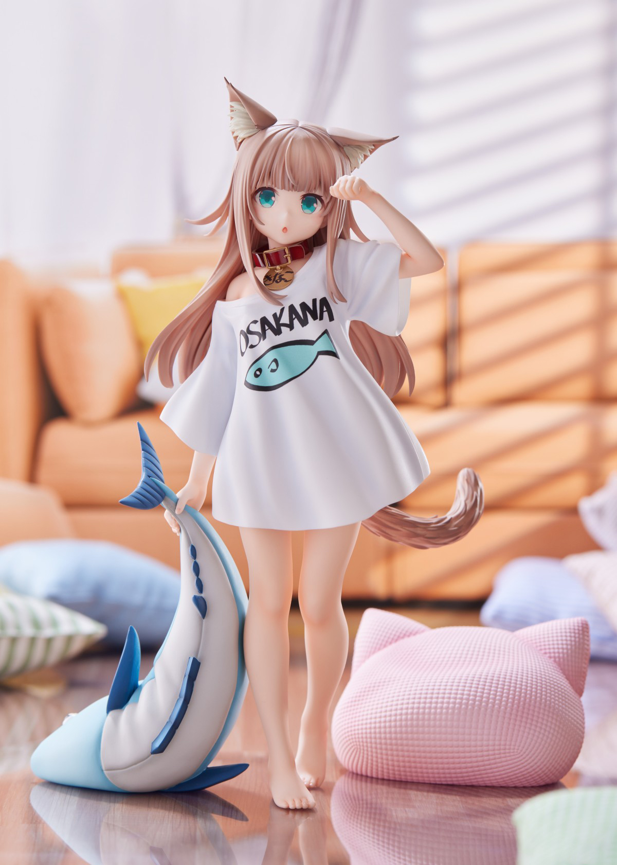 Decompression Toy 21cm Golden Head My Cat Girl Morning Anime Figure Skytube GOLDENHEAD Action Figure Sexy Girl Statue Collectible Model Toy