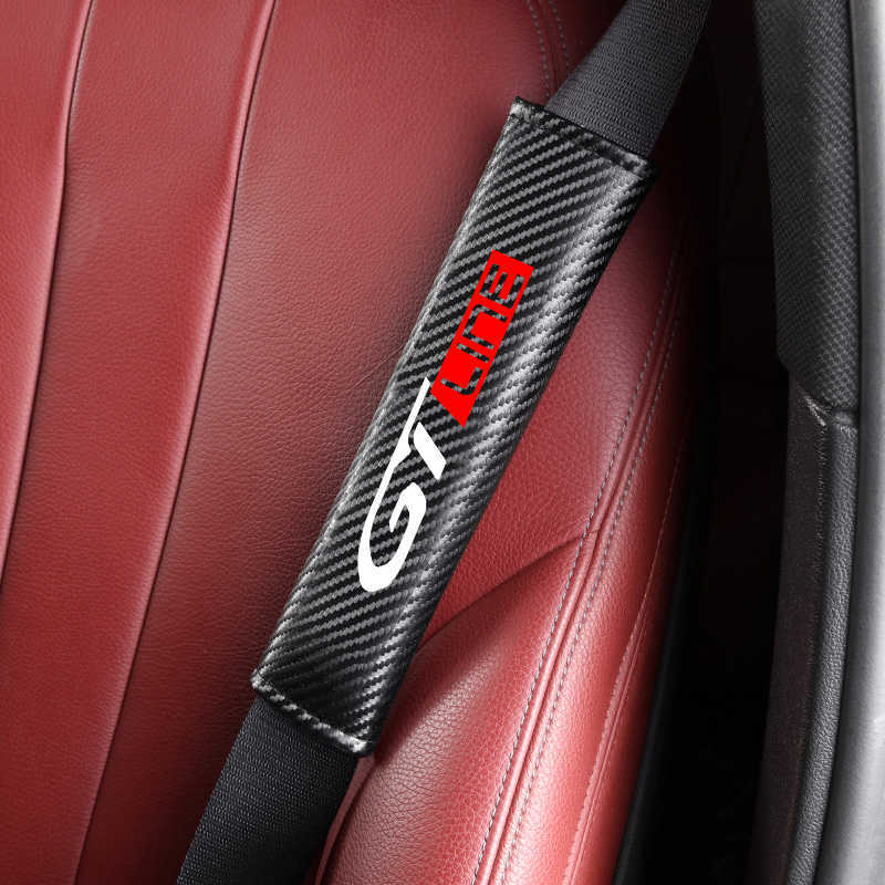 2pcs Car seat belt Protect the shoulders Car decoration car accessories for Peugeot gt gti gtline 508 5008 3008 208 2008 308