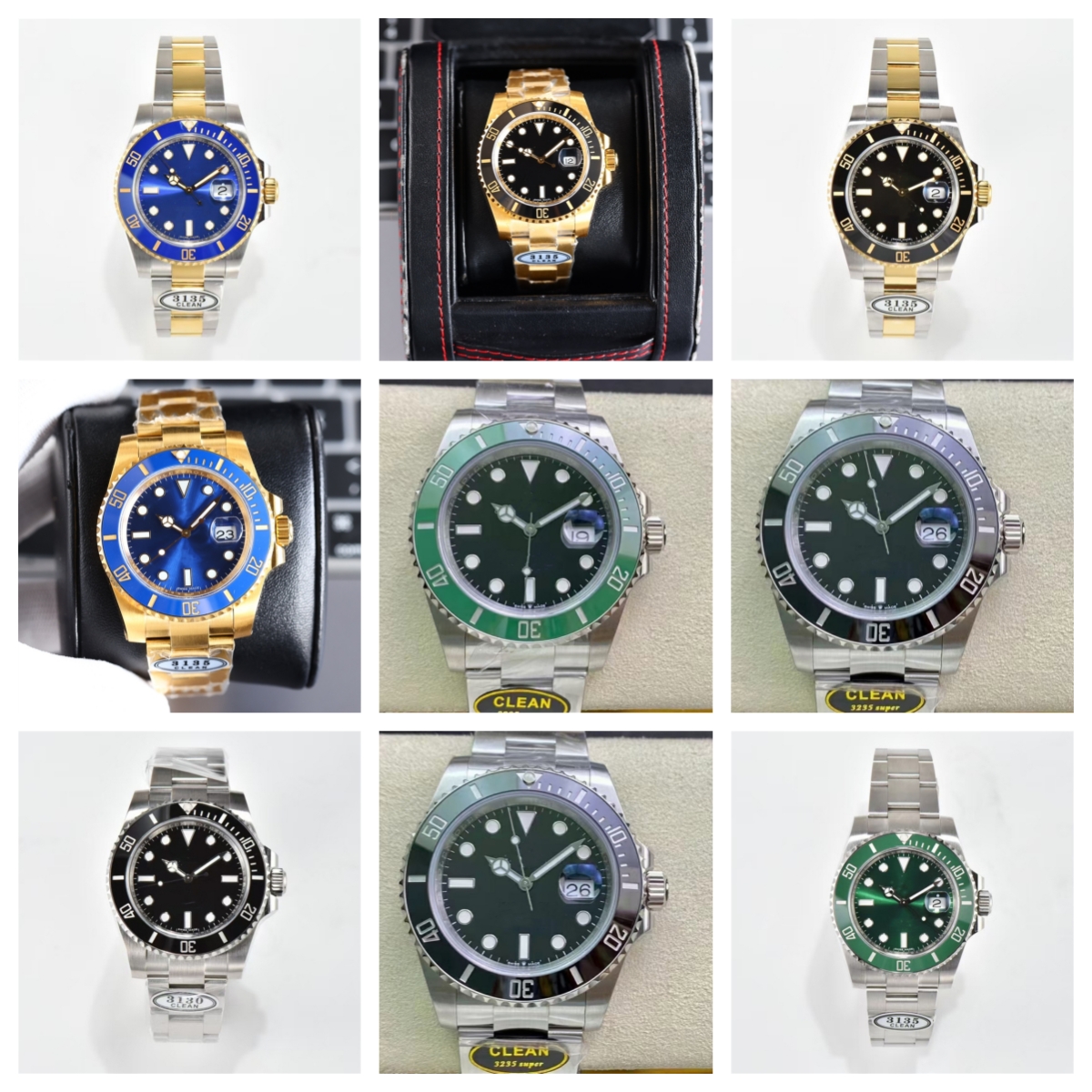 Clean Montre de luxe mens watches 40-41mm 3130-3135-3235 automatic mechanical movement 904L steel case luxury watch Wristwatches waterproof