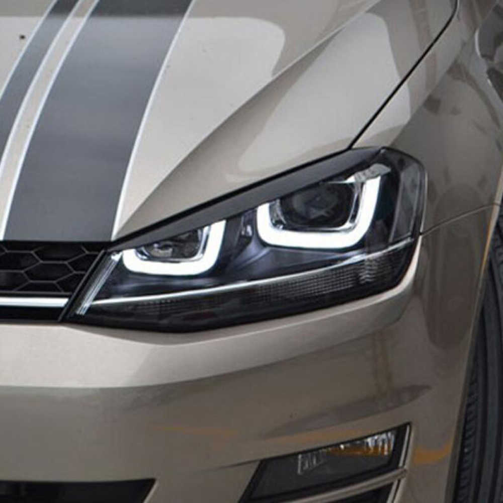 2025 new 2 pcs headlights eyebrow eyelids ABS chrome trim for VW Golf 7 GTI car styling