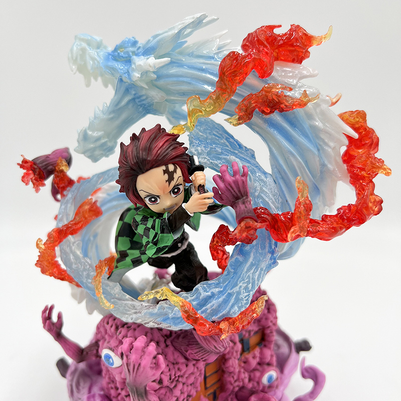 Decompression Toy 18cm G5 Demon Slayer Kamado Tanjirou Anime Figure Kimetsu no Yaiba Action Figure Shinobu/Zenitsu/Nezuko Figurine Model Dol