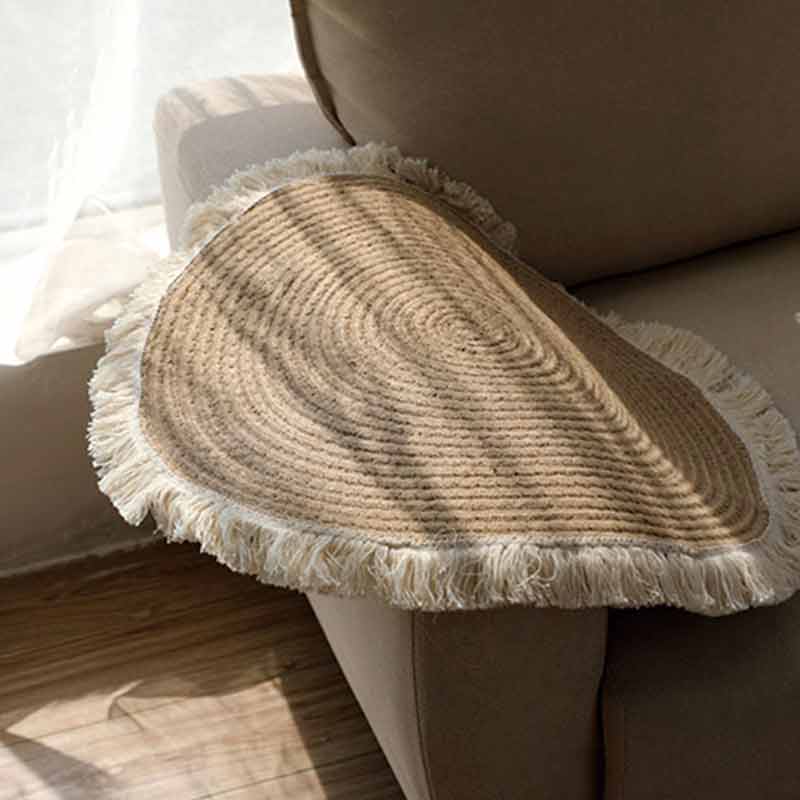 Carpets Nordic jute compilation tassel floor mat rope braided balcony floor-to-ceiling window carpet homestay decoration study tea tea table round shoe storage, Customize
Carpets Nordic jute compilation tassel floor mat rope braided balcony floor-to-ceiling window carpet homestay decoration study tea tea table round shoe storage, Customize