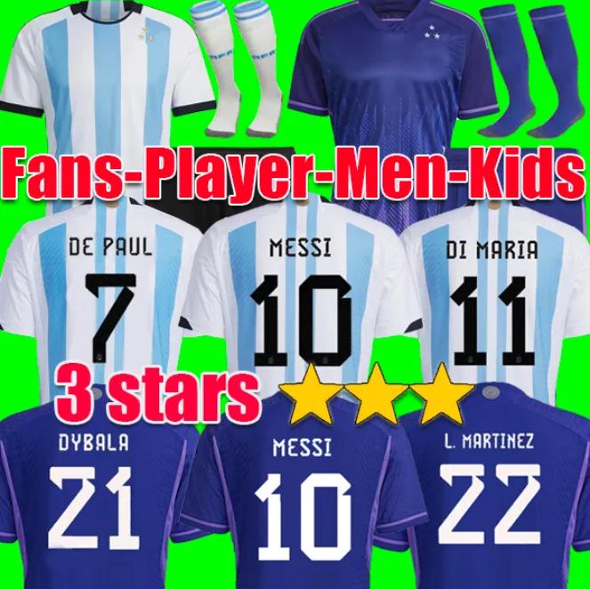 2022 2023 3 stars Argentina MESSI soccer Jerseys 22 23 MARADONA DE PAUL Fans ALVAREZ di maria Camisetas de futbol Man Player Version football shirt Kids kit set socks, 22`23 away+patch
2022 2023 3 stars Argentina MESSI soccer Jerseys 22 23 MARADONA DE PAUL Fans ALVAREZ di maria Camisetas de futbol Man Player Version football shirt Kids kit set socks, 22`23 away+patch