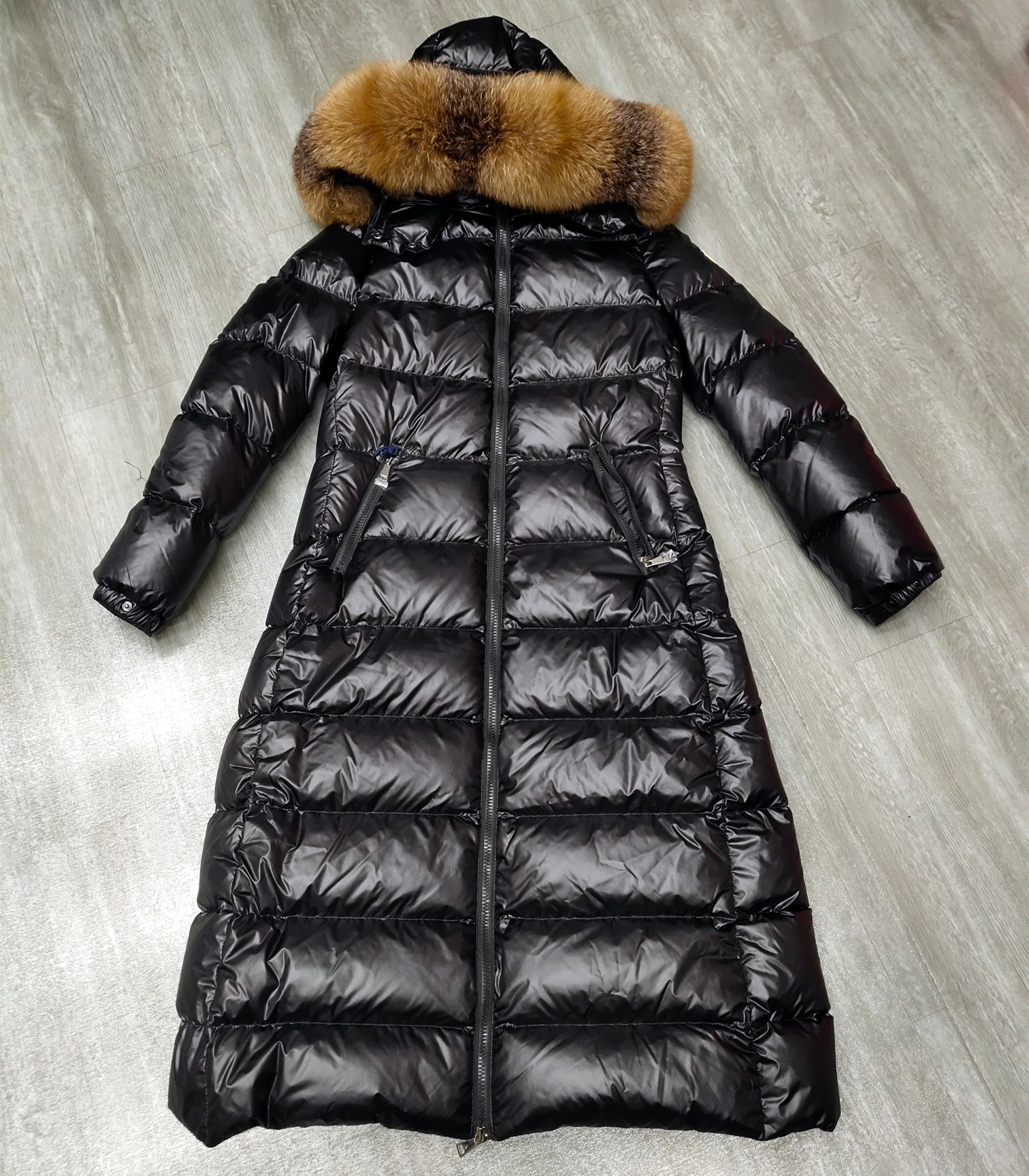 Womens fur collar down jacket mid-length slim puffer jackets epaulette decoration white duck down filling quality outerwear designer overcoat fluffy long coat, Matte black
Womens fur collar down jacket mid-length slim puffer jackets epaulette decoration white duck down filling quality outerwear designer overcoat fluffy long coat, Matte black