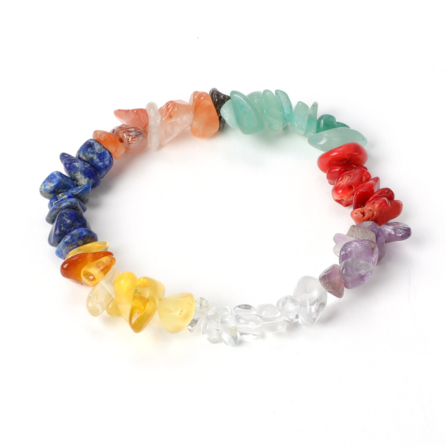 Natural Gem Stone Bracelet Irregular Fluorite Crystal Stretch Chip beads Nuggets Bracelets Bangles Quartz Wristband For Women