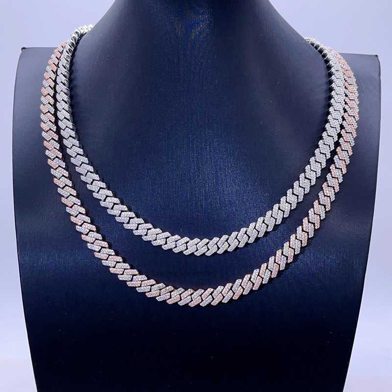 necklace moissanite chain infinity pendantHip Hop Iced Out Men Fashion Rapper Jewelry Vvs Moissanite Cuban Link Chain