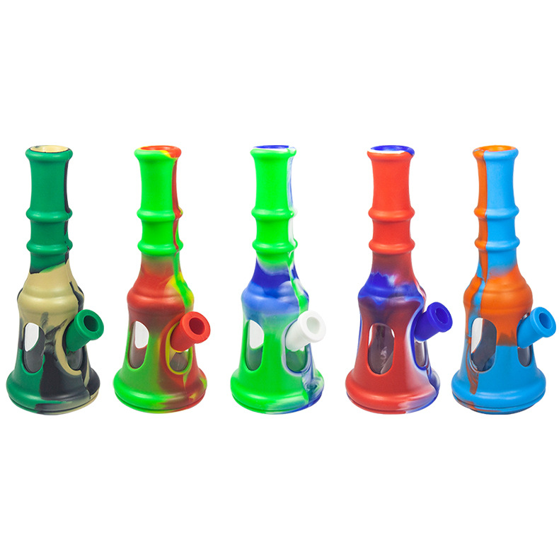 Unique glass water bong Hookahs 8 inches silicone bongs Tobacco dab rig for smoking
Unique glass water bong Hookahs 8 inches silicone bongs Tobacco dab rig for smoking
