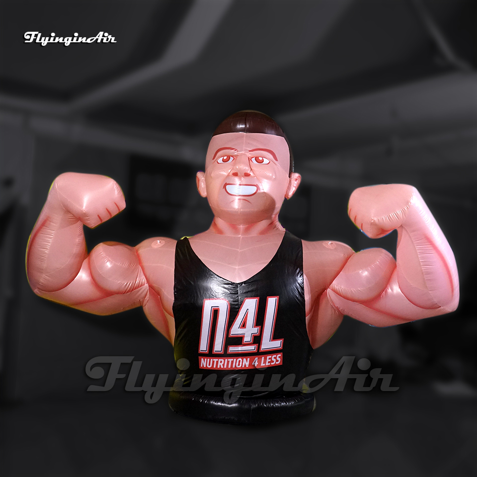 Strong Inflatable Fitness Athlete Model Giant Bodybuilder Advertising Muscle Man Balloon For GYM Decoration