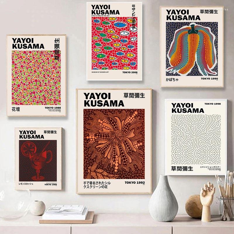 Paintings Yayoi Kusama Abstract Posters And Prints Picture Collection Nordic Gallery Wall Art Canvas Painting For Modern Living Room Decor