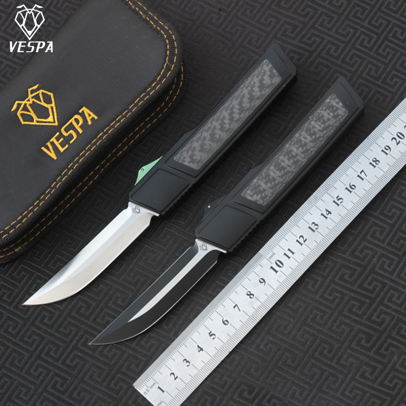 VESPA Ripper folding Knife Blade M390 D/E Satin Black Handle 7075 Aluminum CF Outdoor camping survival knives EDC tools
VESPA Ripper folding Knife Blade M390 D/E Satin Black Handle 7075 Aluminum CF Outdoor camping survival knives EDC tools