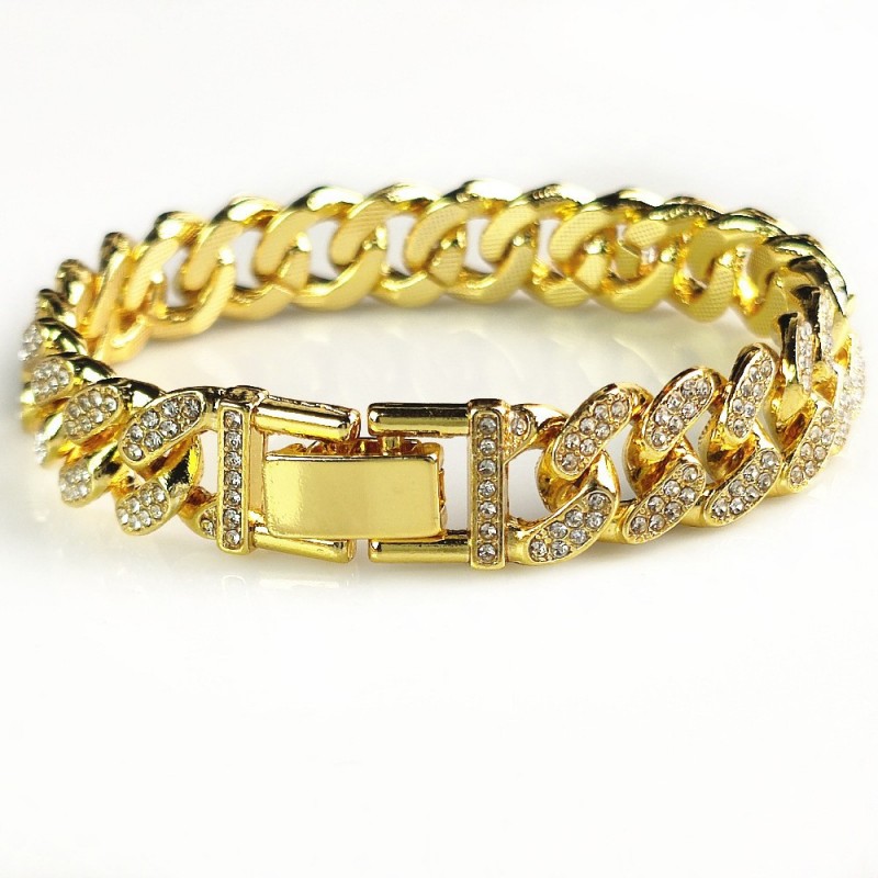 12mm Hip Hop diamond Cuban bracelet designer jewelry stone tennis bracelets bangle for women chains charms women jewelries charmed mens love wedding 14K gold plated
12mm Hip Hop diamond Cuban bracelet designer jewelry stone tennis bracelets bangle for women chains charms women jewelries charmed mens love wedding 14K gold plated