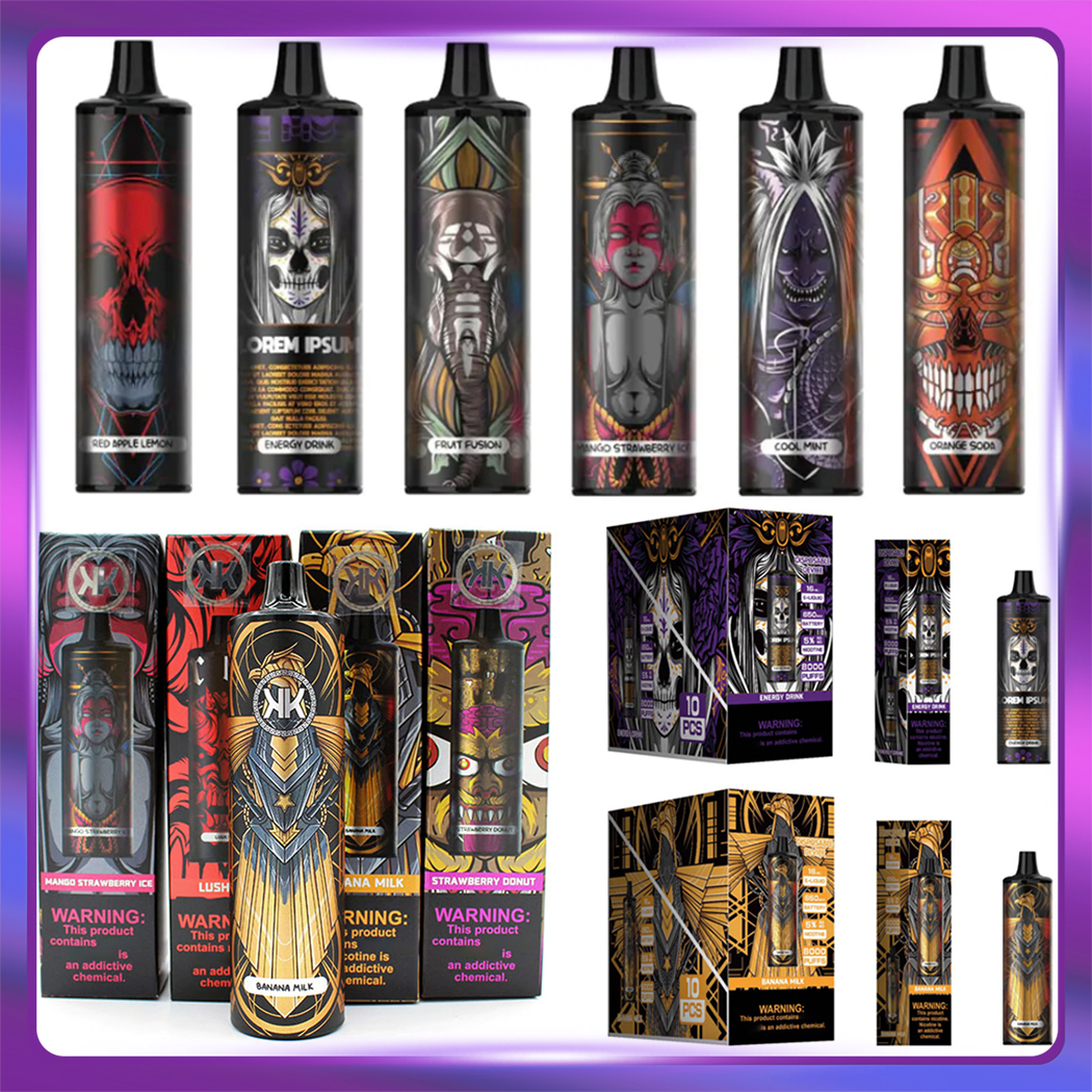 Authentic KK Energy 8000 Puff Disposable E cigarettes 8000 Puffs Vape Pen 16ml Pre-filled Mesh Coil Pods 650mAh Rechargeable Battery Vaporizers vapes
Authentic KK Energy 8000 Puff Disposable E cigarettes 8000 Puffs Vape Pen 16ml Pre-filled Mesh Coil Pods 650mAh Rechargeable Battery Vaporizers vapes
