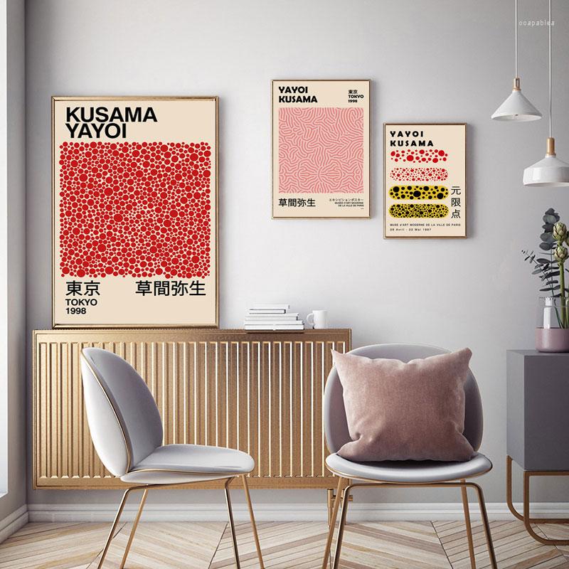 Paintings Yayoi Kusama Abstract Posters And Prints Picture Collection Nordic Gallery Wall Art Canvas Painting For Modern Living Room Decor