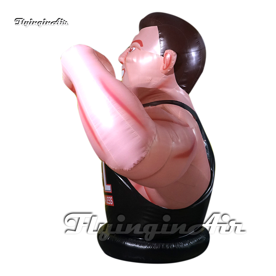 Advertising Inflatable Muscular Man Strong Fitness Athlete Model Air Blow Up Bodybuilder Balloon For GYM Roof And Entrance Decoration