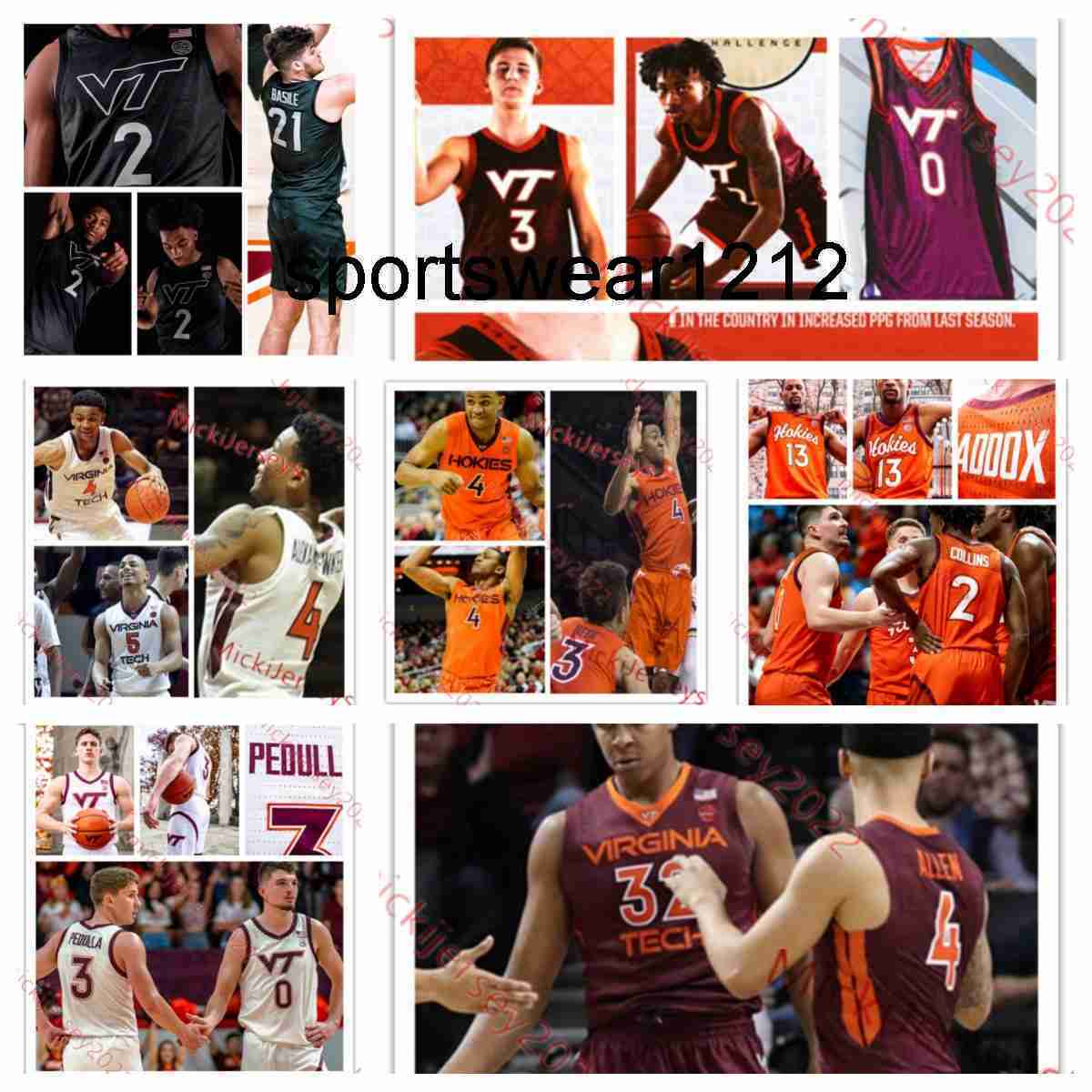 Virginia Tech Hokies Mens Youth Custom Basketball Jersey Lynn Kidd Darius Maddox Justyn Mutts Sean Pedulla Mylyjael Poteat Rodney Rice, White retro
Virginia Tech Hokies Mens Youth Custom Basketball Jersey Lynn Kidd Darius Maddox Justyn Mutts Sean Pedulla Mylyjael Poteat Rodney Rice, White retro