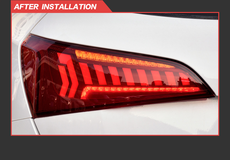 Car LED Taillights Dynamic Streamer Turn Signal Indicator Rear Lamp For Audi Q5 Q5L LED Tail Light 2008-2018 Fog Reverse Parking Running Lights