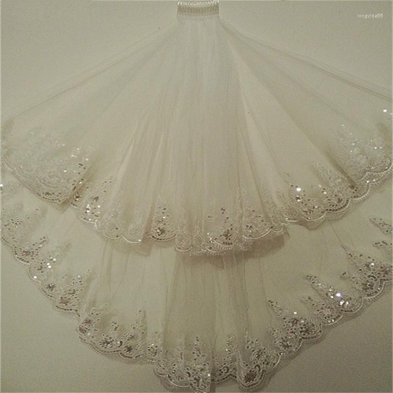 Bridal Veils Fashionable White Ivory Lace Applique Edge Wedding Short Sequins Bride Accessory On Sale
Bridal Veils Fashionable White Ivory Lace Applique Edge Wedding Short Sequins Bride Accessory On Sale