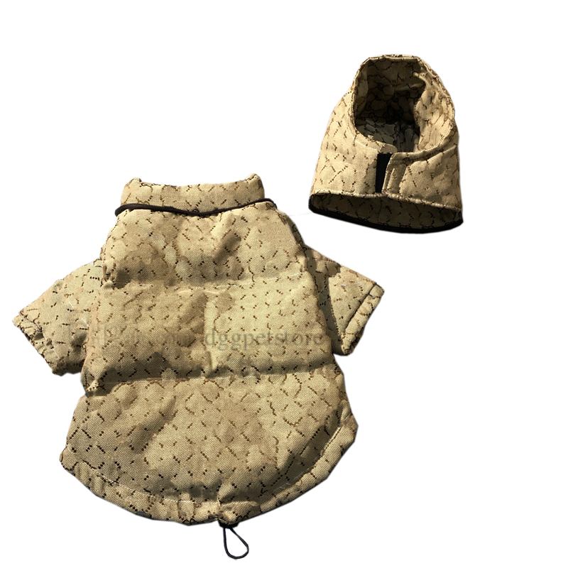 Designer Clothes Winter Dog Apparel Windproof Dogs Hoodie with Classic Letters Cotton Lined Warm Pets Jacket Cold Weather Pet Coat for Small Doggy S A
