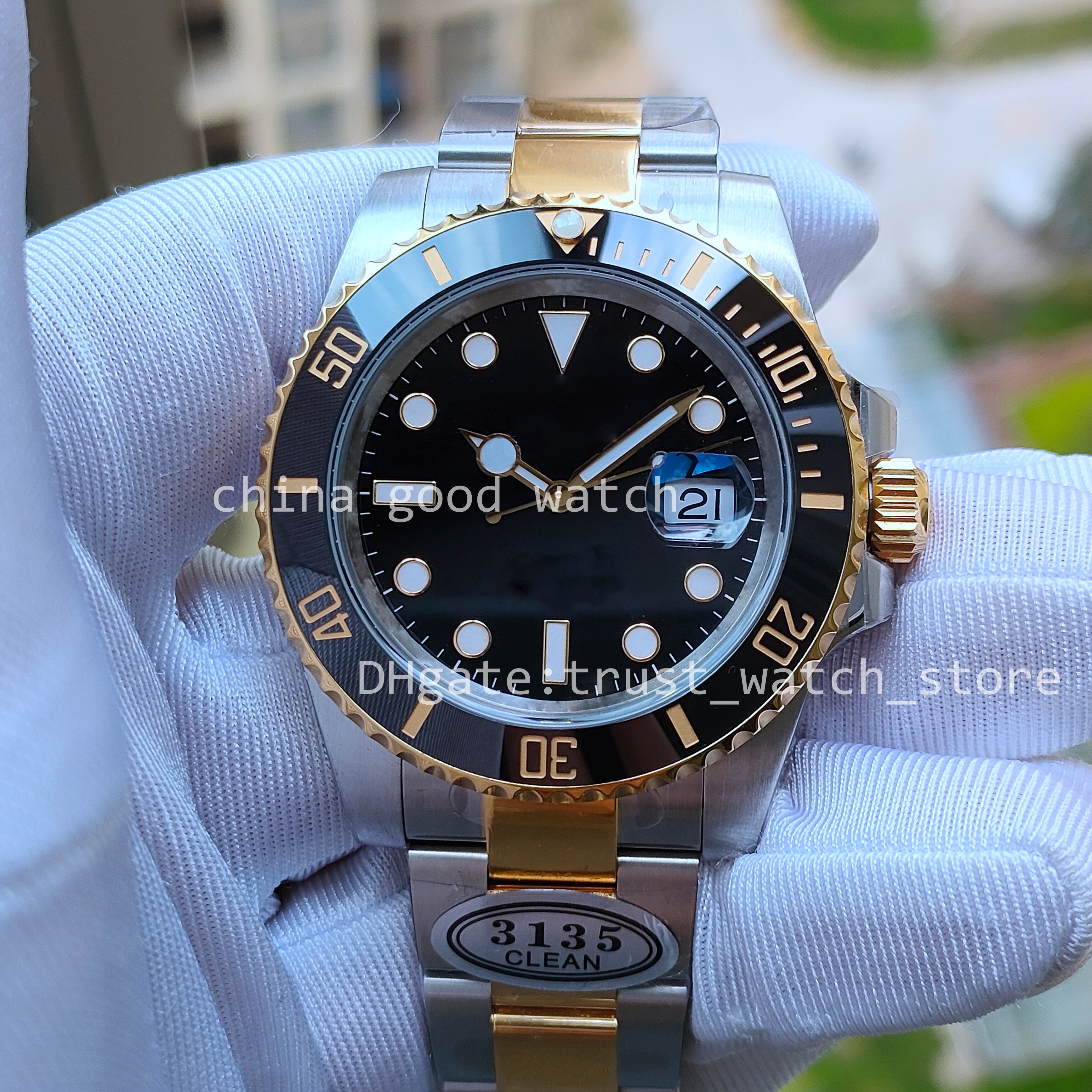 Clean Factory Men Watch 904L Two-Tone Gold Bracelet Watches Cal.3135 Automatic Movement 40MM Black Blue Ceramic Bezel Wristwatches Super Luminous Original Box, Original box certificate
Clean Factory Men Watch 904L Two-Tone Gold Bracelet Watches Cal.3135 Automatic Movement 40MM Black Blue Ceramic Bezel Wristwatches Super Luminous Original Box, Original box certificate