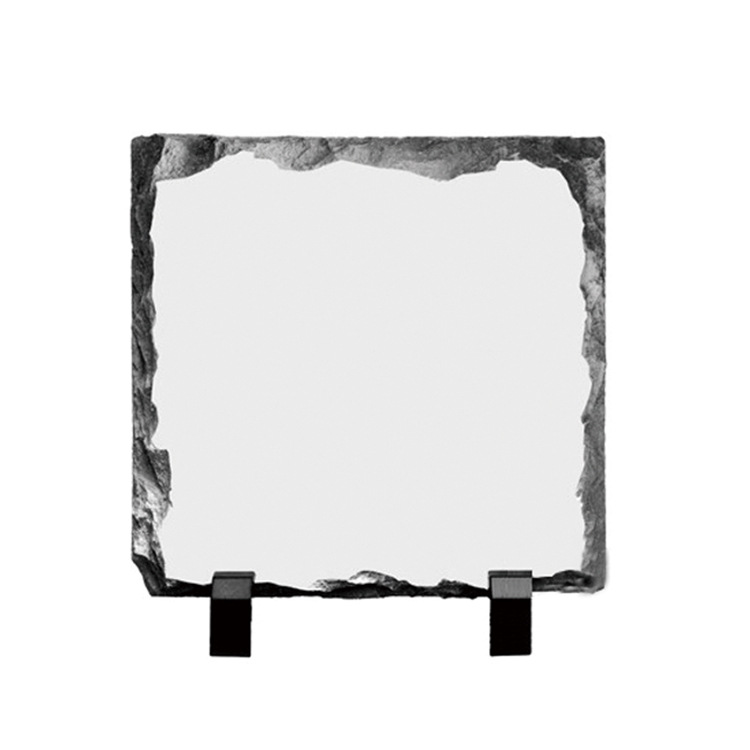 Sublimation Blank Slate Rock Stone Po Frame Heat Transfer Rectangular Picture Frame with Display Holder Rock Po Plaque DIY8541867