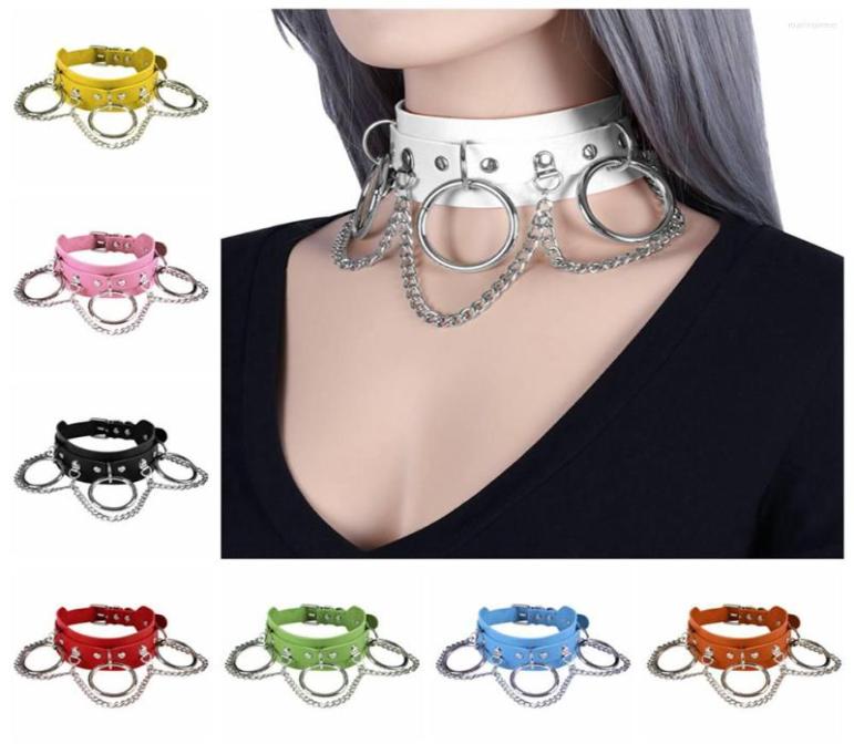 Garters Harness Belt Punk Women PU Leather Neck Metal Chain Collar Round Gothic Choker Harajuku Necklaces Jewelry For Girl Party G5819230, White
Garters Harness Belt Punk Women PU Leather Neck Metal Chain Collar Round Gothic Choker Harajuku Necklaces Jewelry For Girl Party G5819230, White