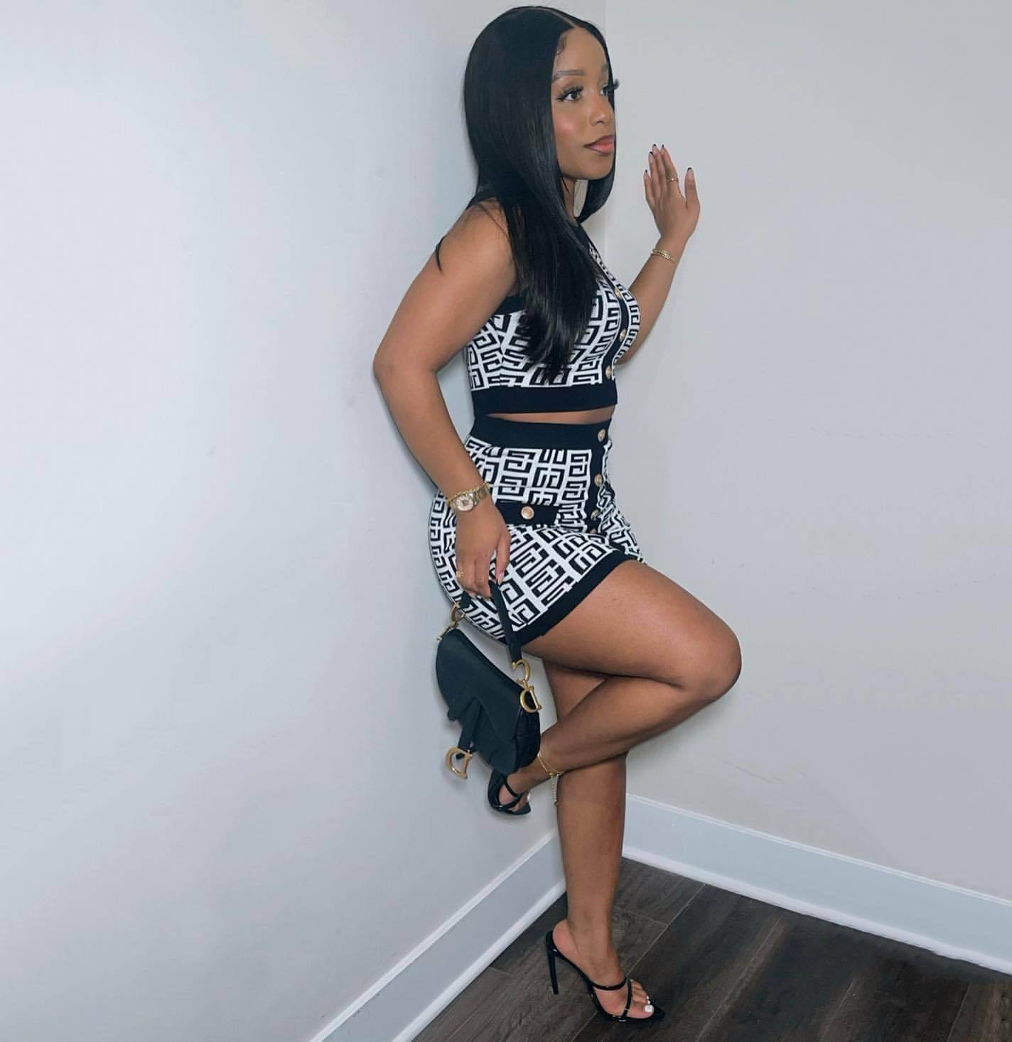 Spring Summer Sexy Womens Sweaters and Skirts Knits 2 Pieces Dress Se Bodycon Skirt Sets Girls Tees Sweater Mujer Jogger Party Two Piece Set Dresses