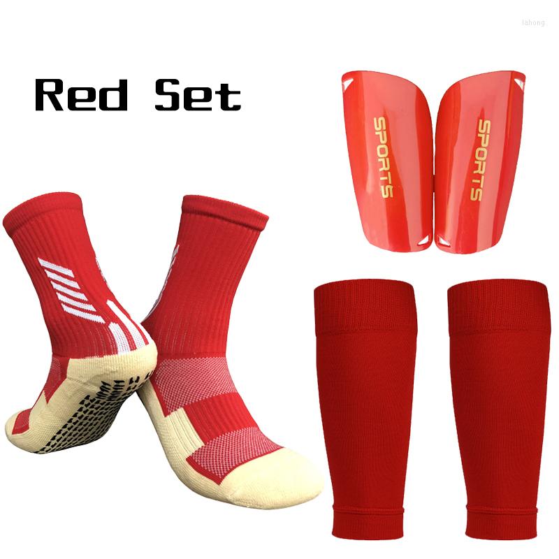 Knee Pads 1 Kits Hight Elasticity Shin Guard Sleeves For Adults Kids Soccer Grip Sock Professional Legging Cover Sports Protective