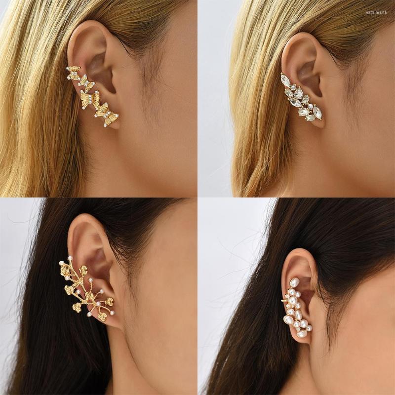 Backs Earrings Fashion Peart Crystal Leafs Earclips Climbing Earring For Women Sparkling Rhinestone Ear Piercing Wedding Jewelry
Backs Earrings Fashion Peart Crystal Leafs Earclips Climbing Earring For Women Sparkling Rhinestone Ear Piercing Wedding Jewelry