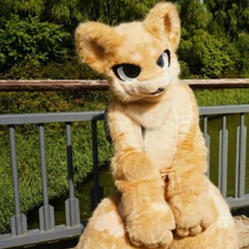 Husky Fox Mid-length Fur Mascot Costume Walking Halloween Suit Stage Performance Costume, Beige
Husky Fox Mid-length Fur Mascot Costume Walking Halloween Suit Stage Performance Costume, Beige
