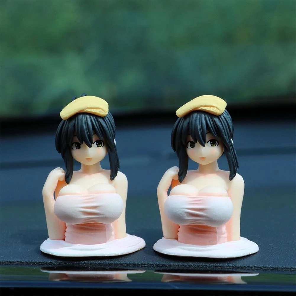 Decompression Toy Sexy Anime Shaking Boobs Console Dashboard Interior Accessory Girls Boys Adult Figure Collection Model Doll ToysDecoration