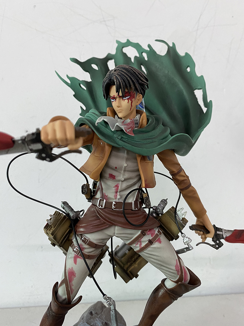 Decompression Toy Attack On Titan Action Figure Levi Ackerman Mikasa Ackerman Figurine Anime Rival Shingeki no Kyojin Model Doll Toy 36cm