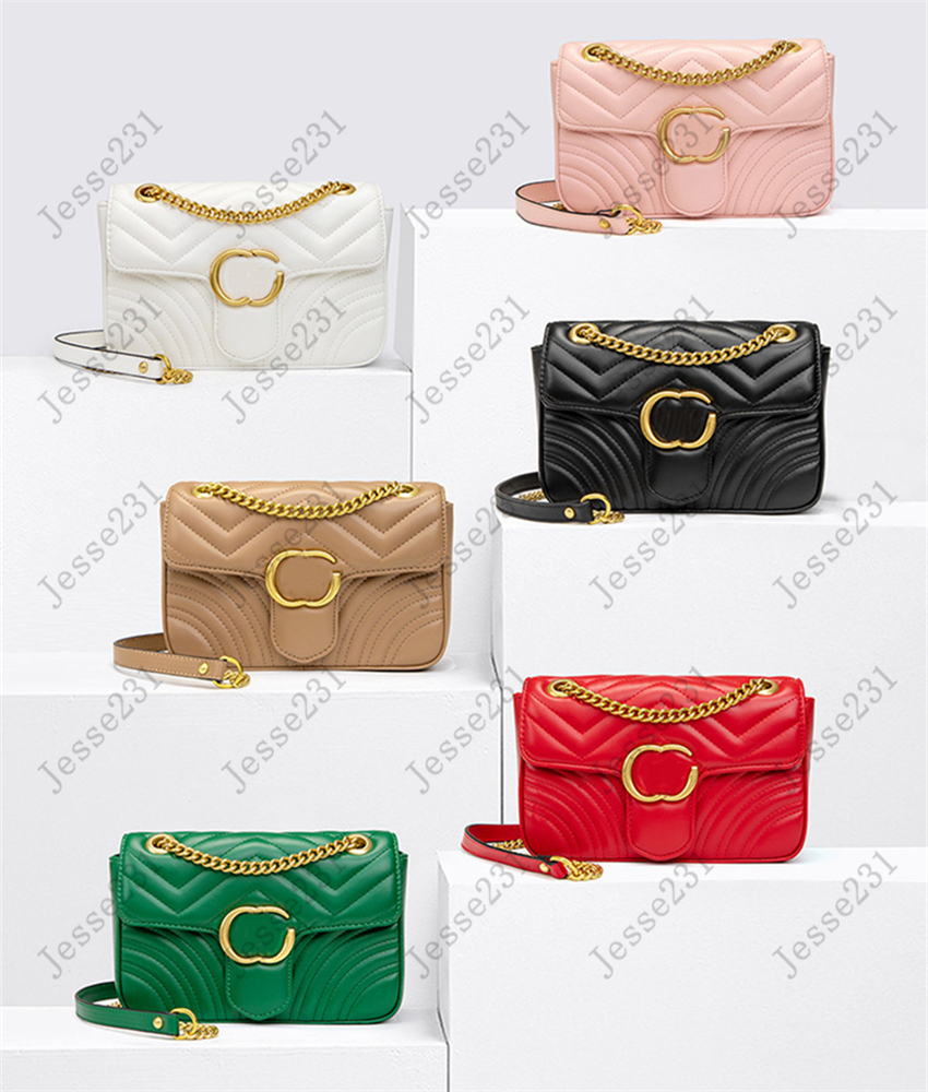 18 colors Designer bags Womens Gold Chains Leather Messenger Shopping Bag Plain Cross body Shoulder Bags Handbags Crossbody bags the Tote bag purse Casual Wallets