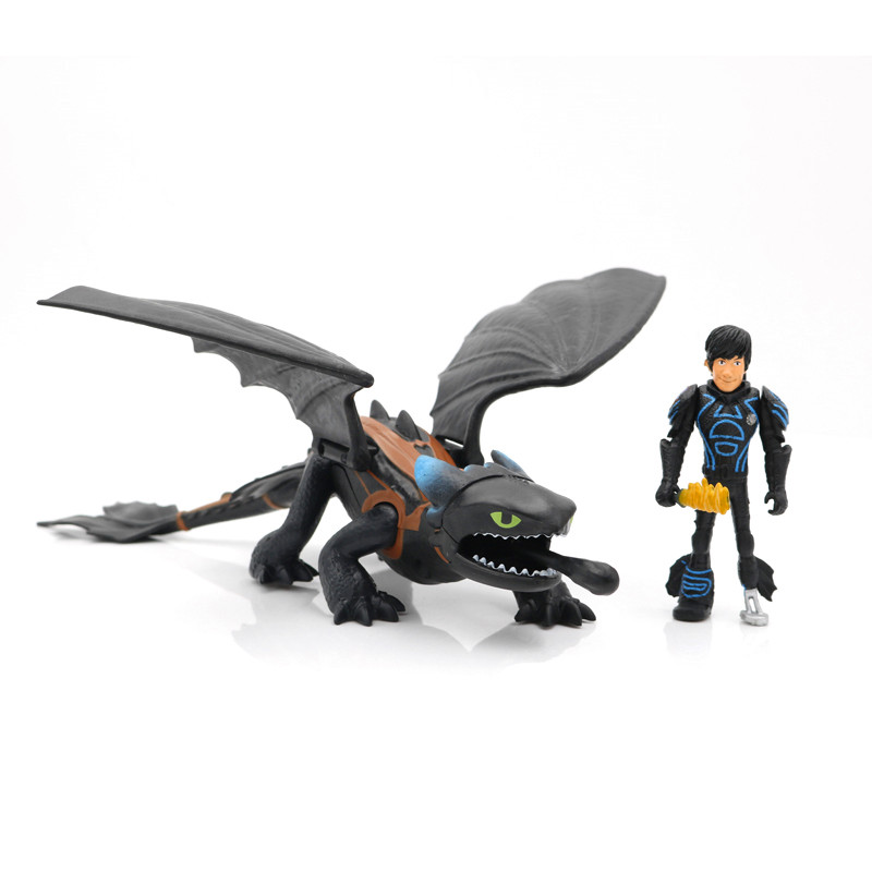 Decompression Toy Train Your Dragon Anime Figure Water Spray Night Fury Toothless Action Figures Model Toy Ornament