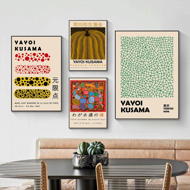 Paintings Yayoi Kusama Abstract Posters And Prints Picture Collection Nordic Gallery Wall Art Canvas Painting For Modern Living Room Decor