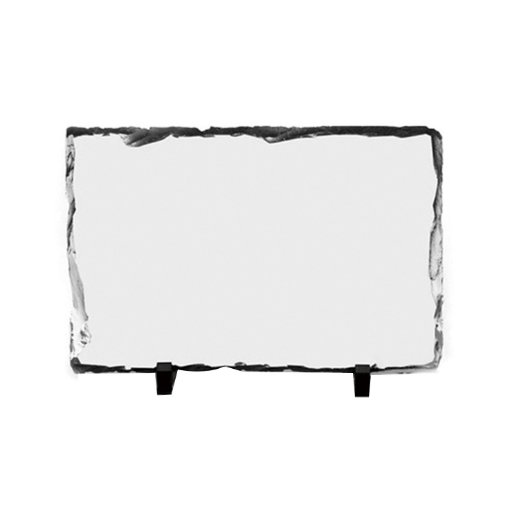 Sublimation Blank Slate Rock Stone Po Frame Heat Transfer Rectangular Picture Frame with Display Holder Rock Po Plaque DIY8541867