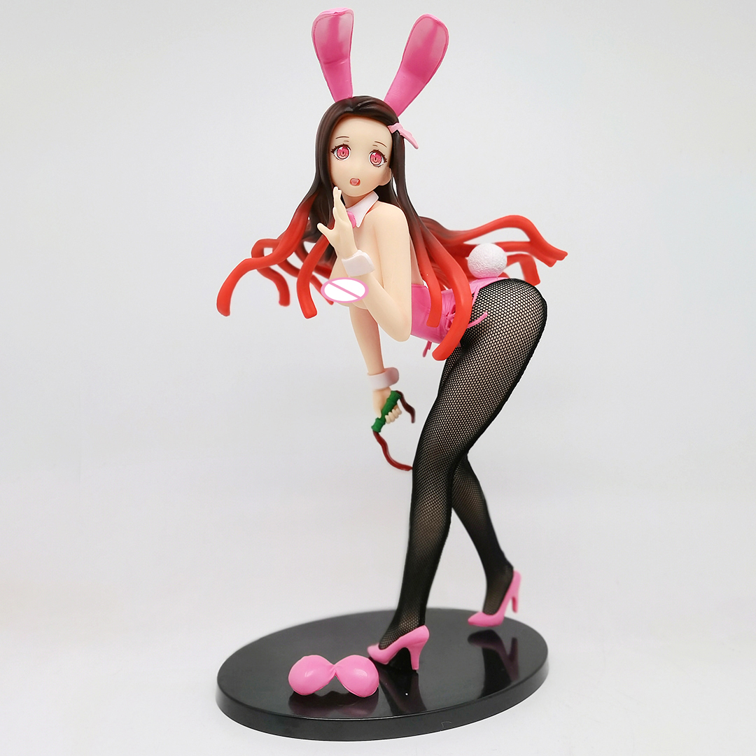 Decompression Toy Demon Slayer Figure Kamado Nezuko Anime Bunny Girl PVC Action Figure Toy Blade of Demon Destruction Adults Collection Mode