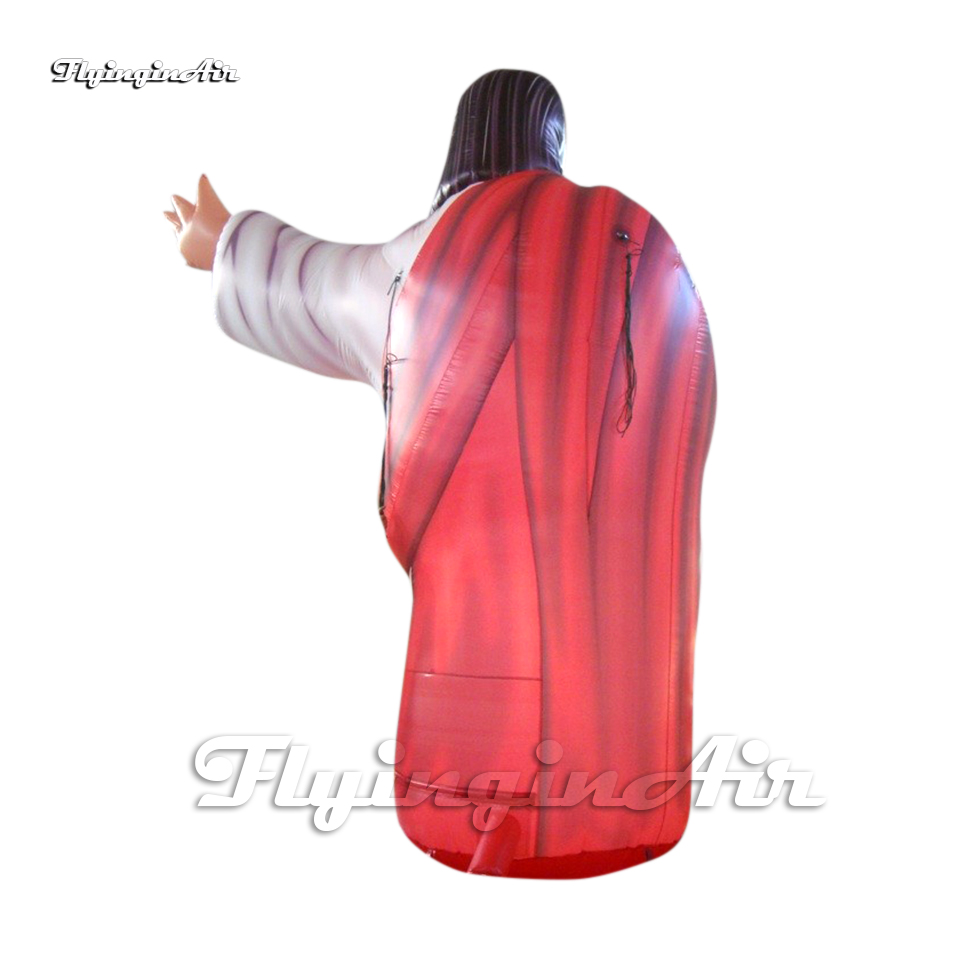 Large Inflatable Christian Statue Replica Jesus With Sheep For Christianity Event