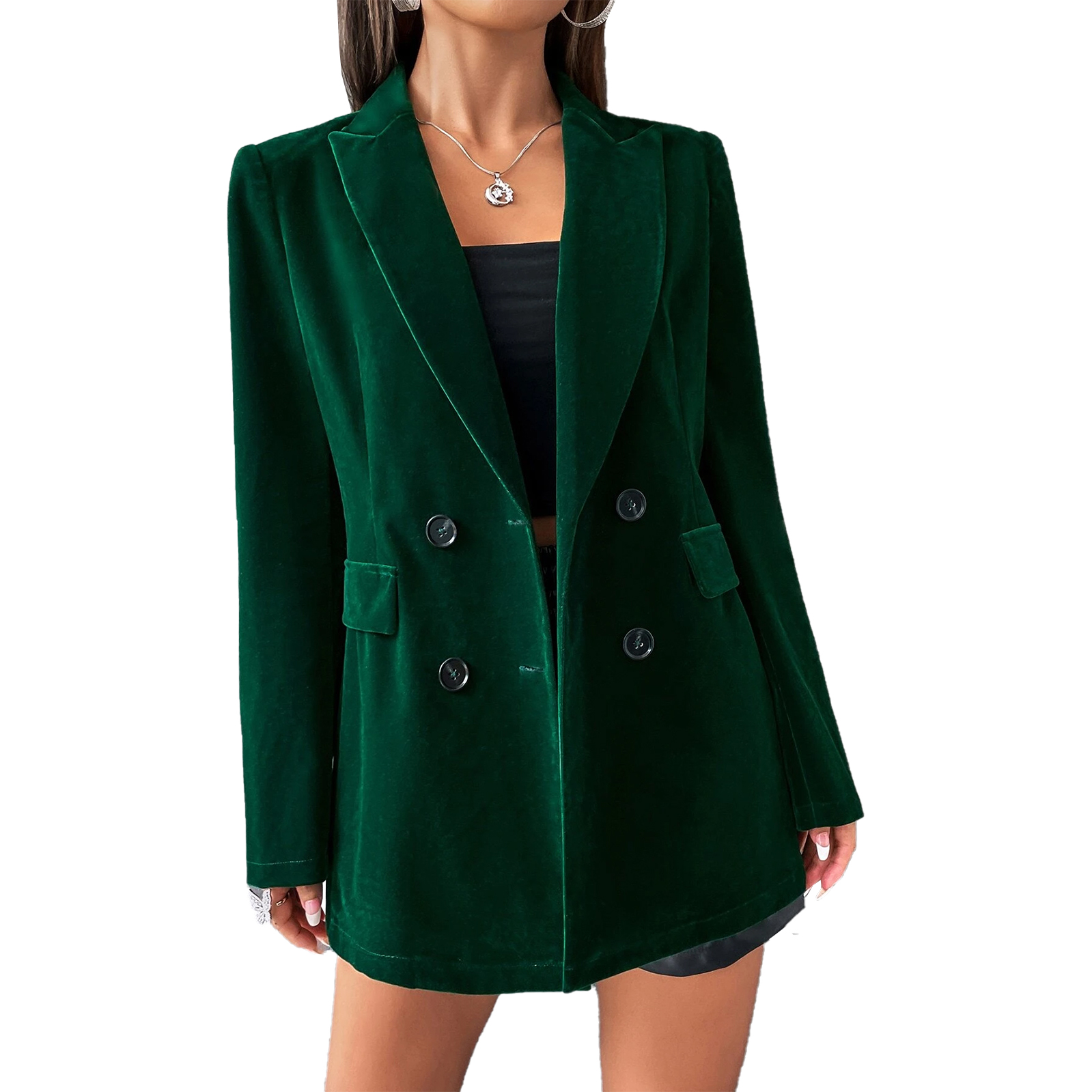 Velvet Blazer Suit Women New Spring Long Sleeve Jacket Elegant Formal Office Ladies Double Breasted White Black Vestidos One Piece