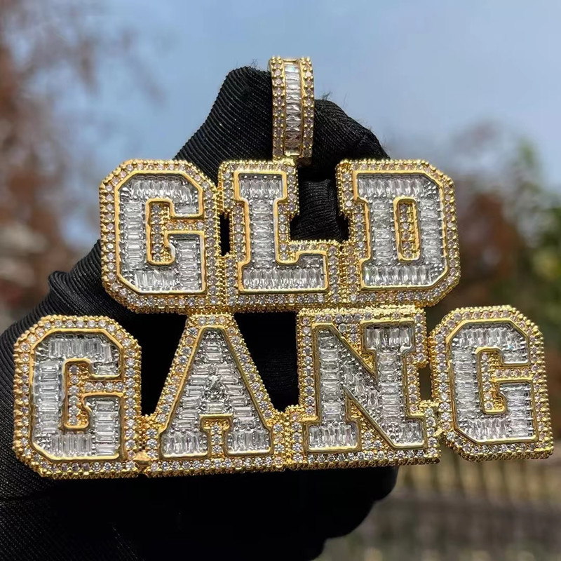 Custom Name Baguette Letters Hip Hop Pendant with 3mm 24inch Rope Chain Gold Silver Bling Zirconia Men Jewelry
Custom Name Baguette Letters Hip Hop Pendant with 3mm 24inch Rope Chain Gold Silver Bling Zirconia Men Jewelry